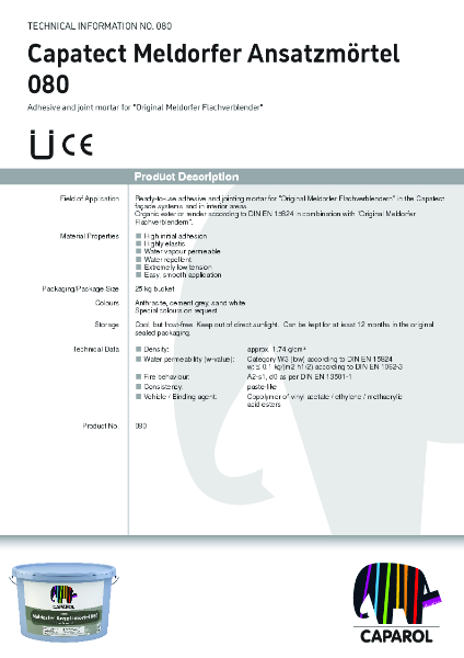 Capatect Meldorfer Ansatzmörtel 080