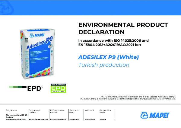 EPD-IES-0010020:001 Adesilex P9 (White).pdf | Mapei Yapi Kimyasallari ...