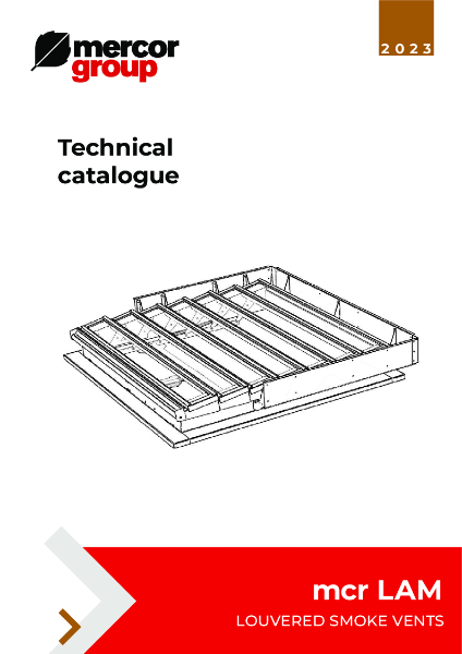 2023 Technical Catalogue mcr LAM Louvered smoke vents