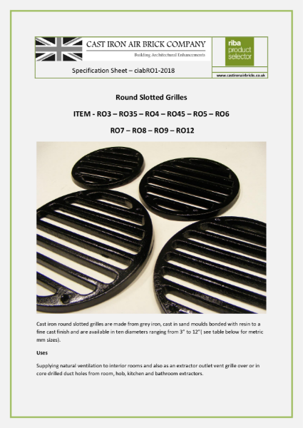 Round Vents, Grilles and Drain Grates