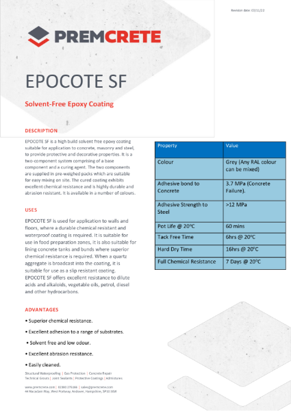 Epocote SF TDS