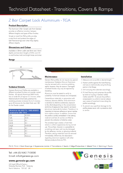 TGA Datasheet