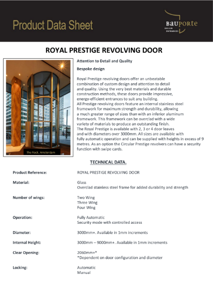 Bauporte Royal Prestige Revolving Door