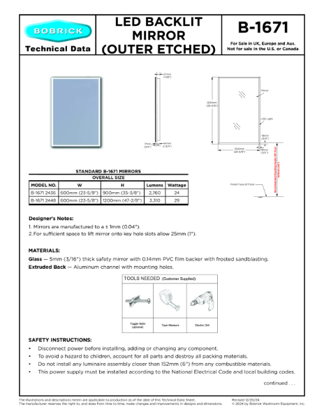 Technical Data Sheet B-1671