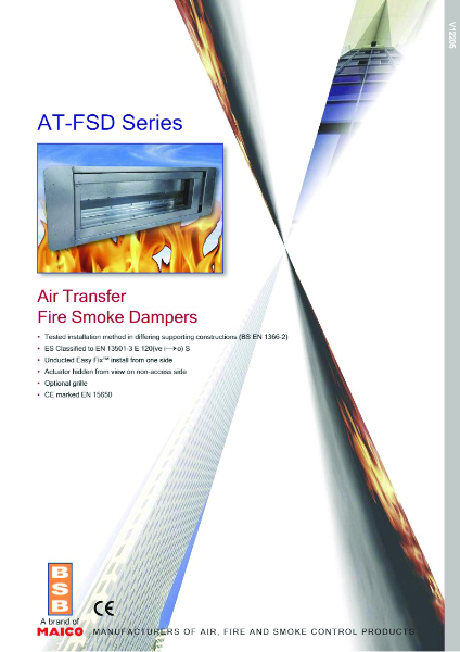 AT-FSD Series Motorised Air Transfer Fire Damper Brochure
