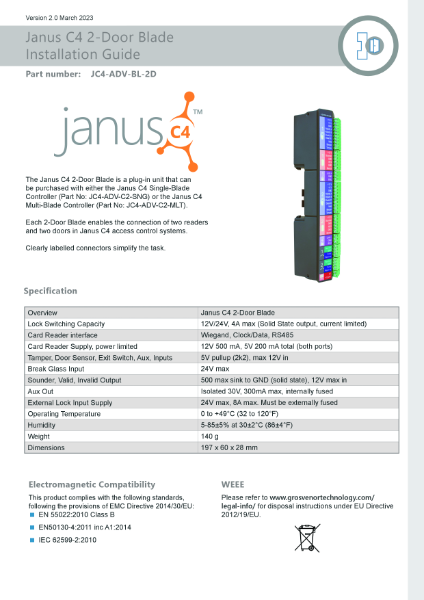 Janus C4 2-Door Blade Installation Guide