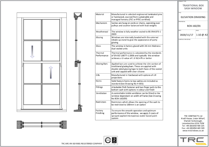 Technical Specification - Traditional Box Sash Window