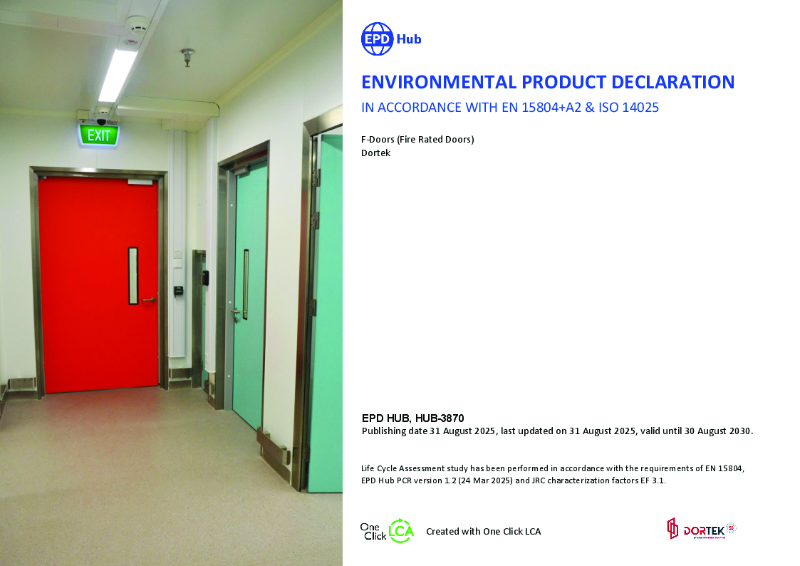 Environmental Product Declaration - (Fire Rated Doors)