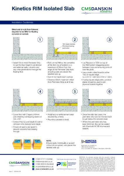 Kinetics RIM System with Concrete - Installation Guidance