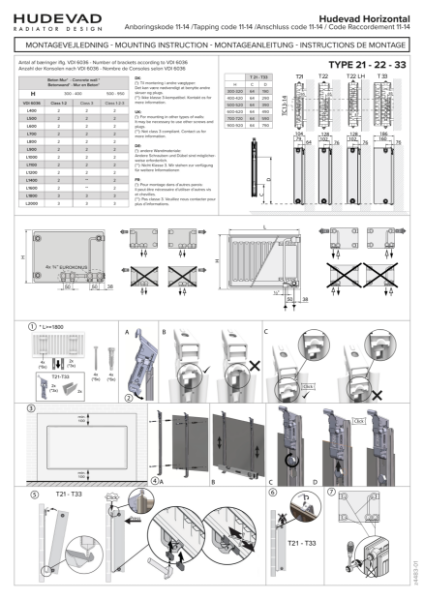 Hudevad Horizontal Instructions Tapping Code 11 to 14