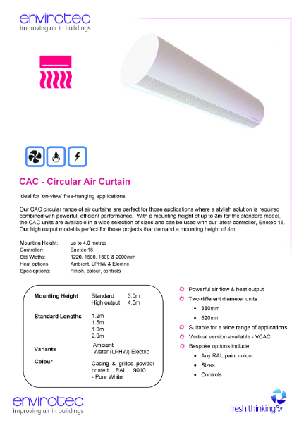 CAC Circular Air Curtain