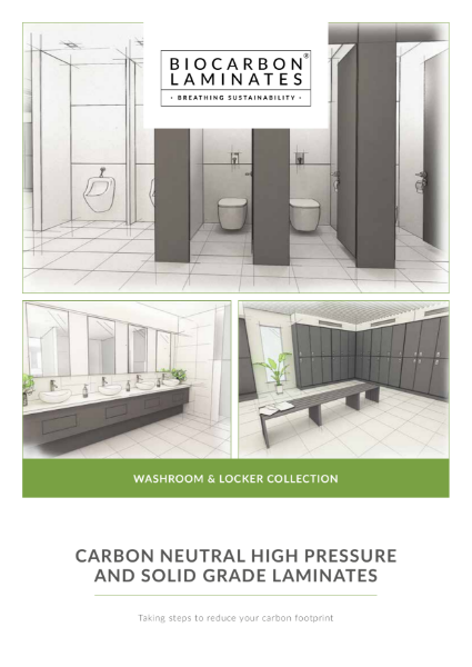 BioCarbon Laminates Washroom and Locker Collection