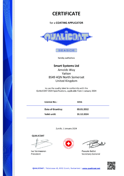 Smart Qualicoat Certificate