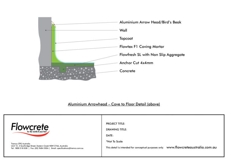 Aluminium Arrowhead - Cove to Floor Detail [Above]
