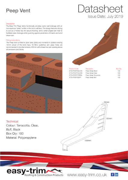 Peep Vent Datasheet