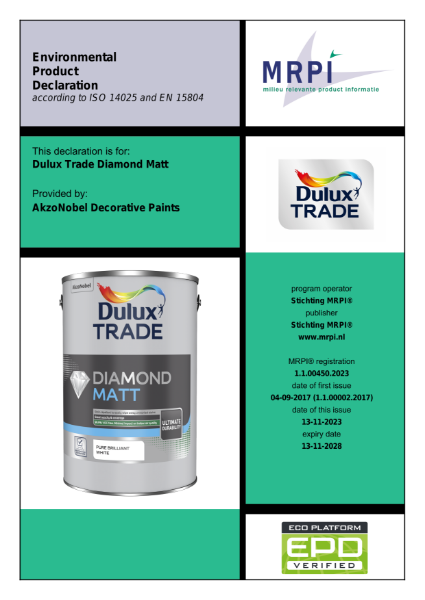 Dulux Trade Diamond Matt EPD
