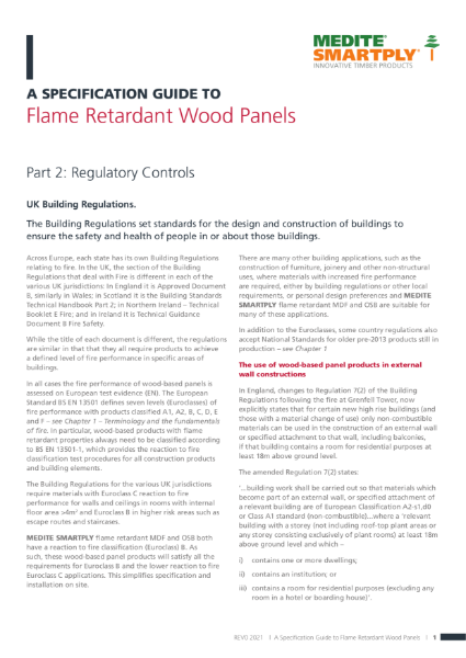 Flame Retardant wood panels -Part 2 Regulatory controls