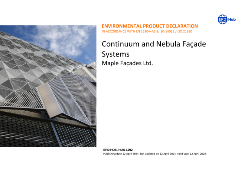 Continuum Façade Systems EPD