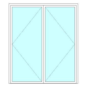 Equal double leaf door