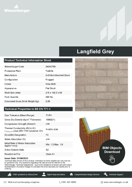 Langfield Grey Data Sheet