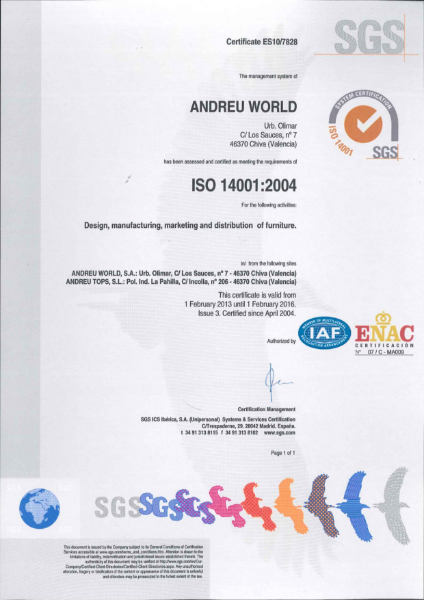 BS EN ISO 14001: 2004 Certificate