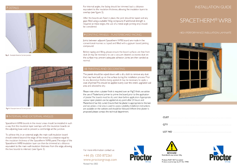 Spacetherm Window Reveal Board Installation Guide