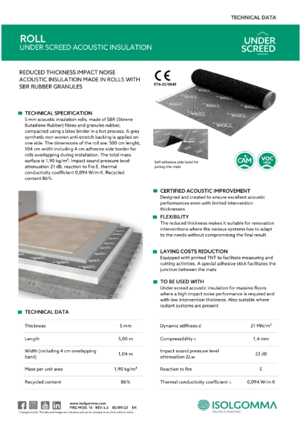 Roll Datasheet