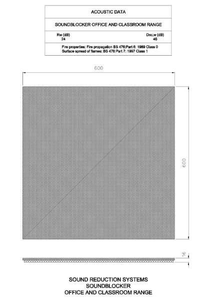 Soundblocker Office and Classroom Range CAD Drawing