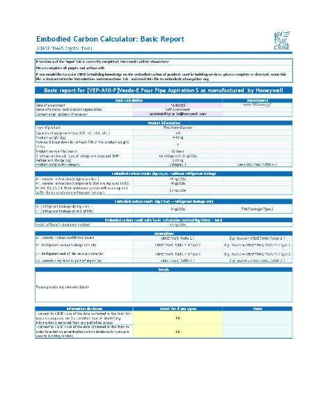 VEP-A10-P CIBSE TM65