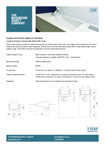 Solid Surface Superloo Vanity Unit