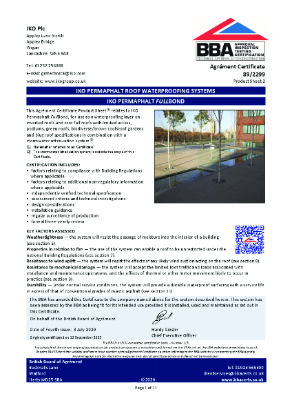 BBA Agrément Certificate