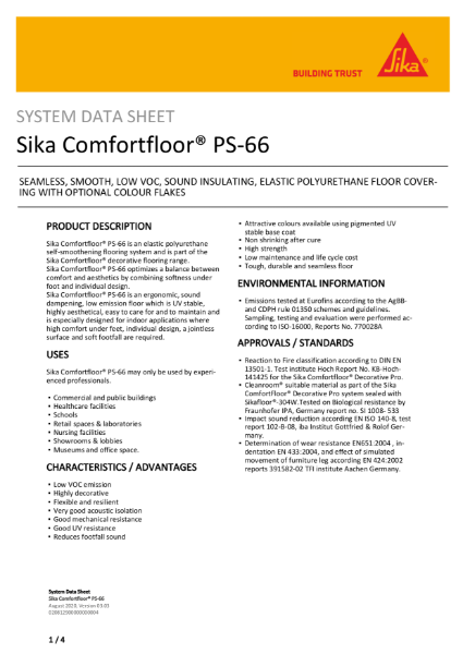 System Data Sheet - SikaComfortfloor PS-66