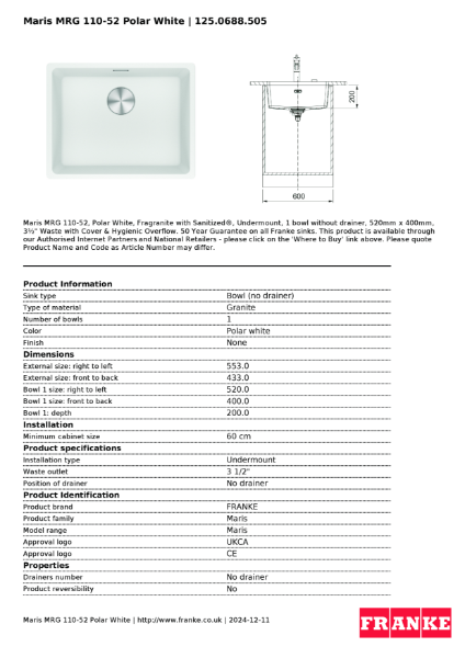 Product Sheet 125.0688.505