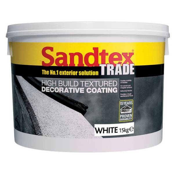 Sandtex Trade High Build Textured Decorative Coating – a uniform finish for uneven surfaces