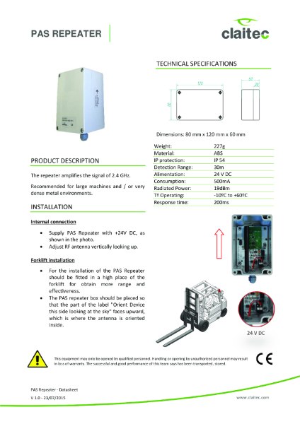 PAS Repeater v1.0 Claitec EN