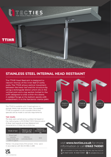 Head restraints datasheet IHR / FHR