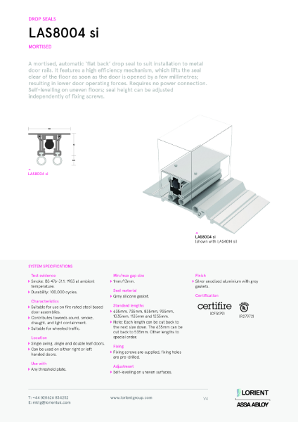 LAS8004 si drop seal