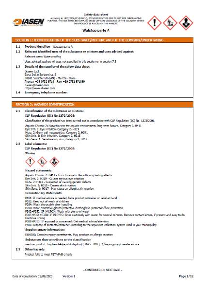 WATstop - Safety Data Sheet - Part A
