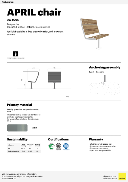 APRIL Chair - 763-900A