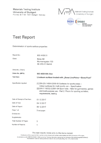 Bona Pure - EN 14904 EU