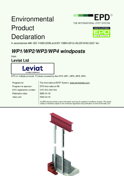 Environmental Product Declaration - Windposts