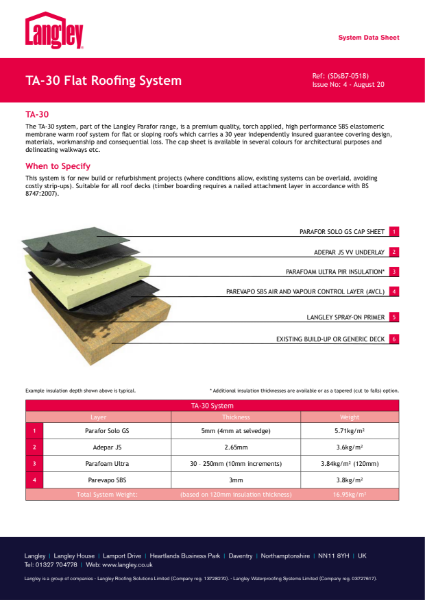 TA-30 System Data Sheet