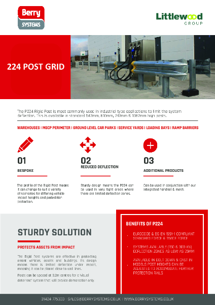 Berry-Data-Sheet-06- Floor Mounted - P224-Rigid-Post