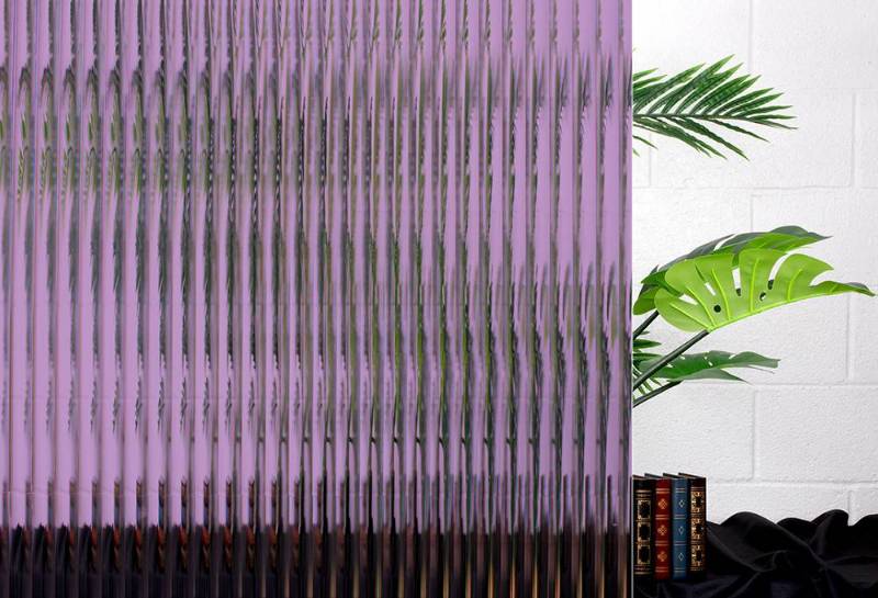 SX-1276 Reeded Glass Lilac - Glass Film with Reeded Design