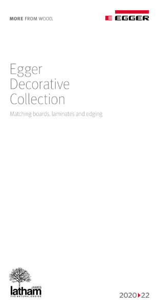 Egger Decorative Collection 2020-22 Matching boards, laminates & edging