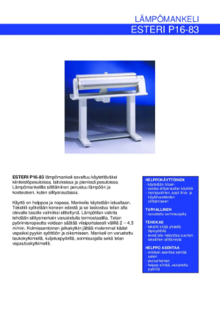 Esteri P16-83 esite