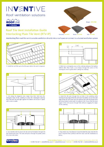 Interlocking Plain Roof Tile Vent Installation Guide