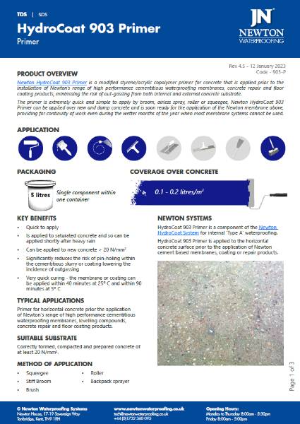 HydroCoat 903 Primer - Technical Data Sheet