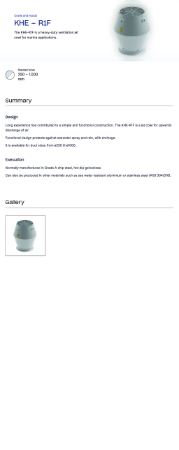 KHE – R1F - Data Sheet