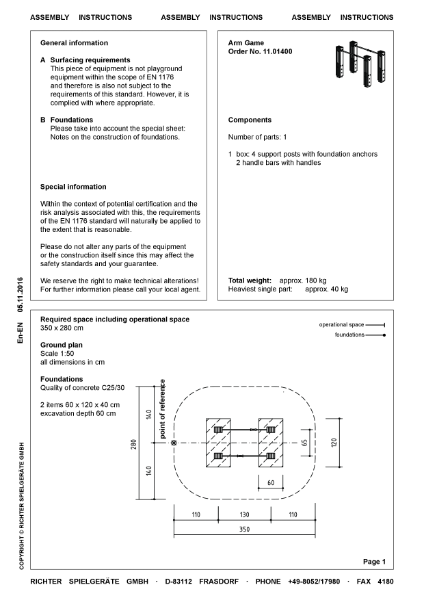 11.01400 - Arm Game - Assembly Instructions